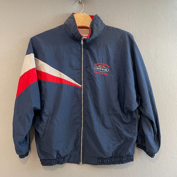 Ashley Sewn Products Other - Vintage 1995 Fruit of the Loom Rabun Apparel Windbreaker Jacket Navy Blue XL USA